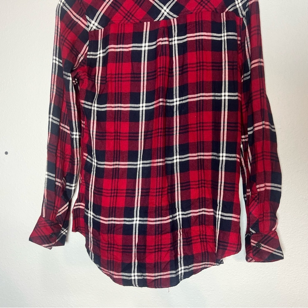 Rails Hunter Plaid Button Up Shirt Cherry Navy White Size XS Soft - Picture 9 of 12